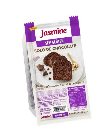 BOLO SEM GLÚTEN CHOCOLATE 300G - JASMINE
