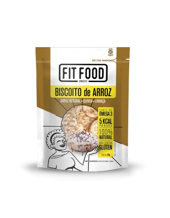 BISCOITO ARROZ QUINOA E LINHAÇA 90G - FIT FOOD/LATINEX