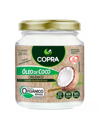 ÓLEO COCO ORGÂNICO EXTRAVIRGEM 200ML - COPRA