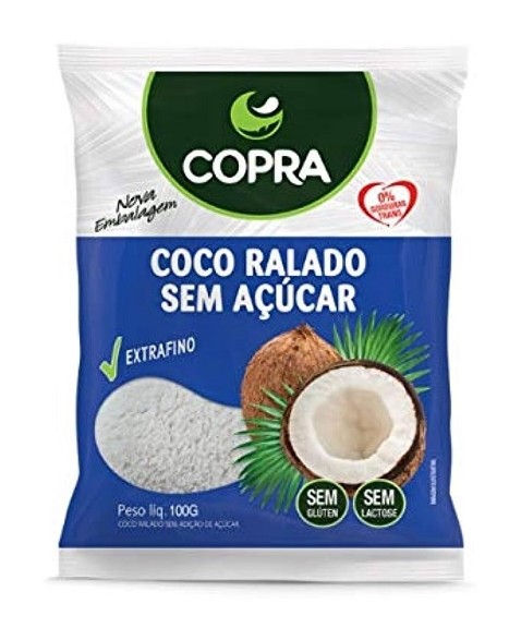 COCO RALADO FINO PURO SEM AÇÚCAR 100G