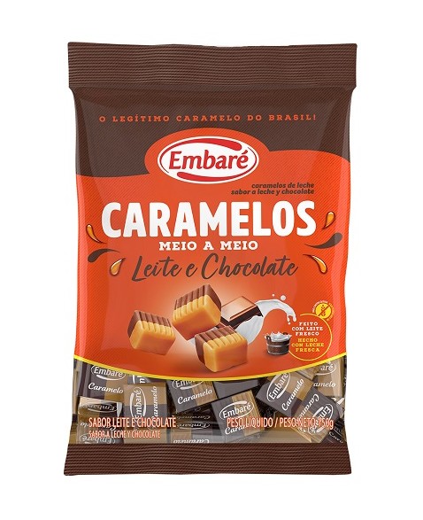 EMBARÉ BALA CARAMELO MEIO/MEIO LEITE CHOCOLATE 150G