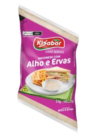 KISABOR MAIONESE ALHO ERVAS BAG 1K