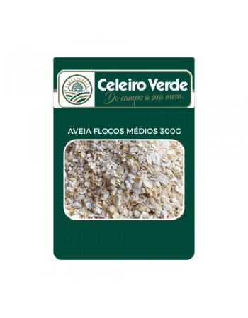 AVEIA EM FLOCOS MÉDIOS 300G - CELEIRO VERDE