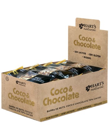 BARRA DE NUTS COCO E CHOCOLATE SEM GLÚTEN 20X35G - HART'S