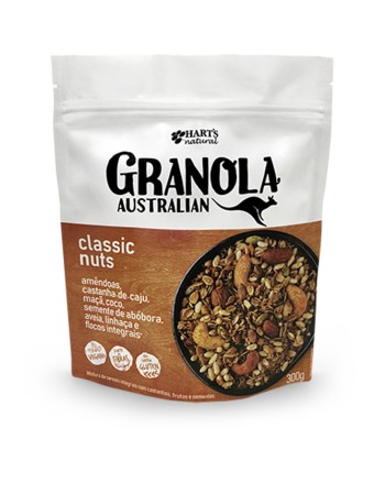 HARTS GRANOLA AUSTR CLASSIC NUTS 300G
