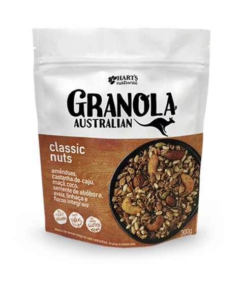 HARTS GRANOLA AUSTR CLASSIC NUTS 300G