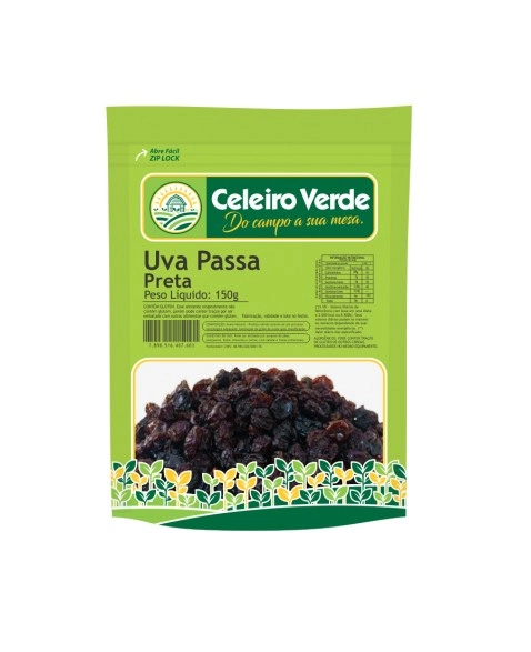 CELEIRO UVA PASSA PRETA 150G